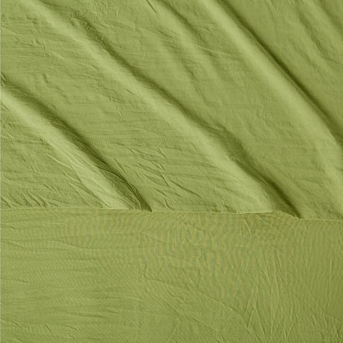 Amazon Basics Full Bed Sheet, 4-Piece Bedding Set, Double Brushed Microfiber, Ultra Soft, Easy Care, Green