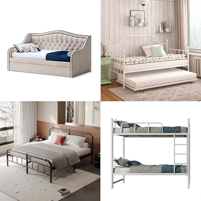 RLDVAY Bunkie Board King, Large Double Bed Support Under Mattress, Light and Thin/Breathable/Noise Minimizing Bunky Boards, Whole Bed Board Design (No Spacing), Low Profile Bed Board