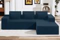 HABUTWAY Sectional Couches for Living Room,No Assembly L Shaped Couch 105" Modular Sectional Sofa Couch with Deep Seat,Cloud Couches Furniture Sets for Apartment,Corduroy (Blue, Right Facing)