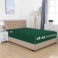 Elegant Comfort 1500 Premium Hotel Quality 18-21 Inches Deep - Extra Deep Pocket Single Fitted Sheet for High Mattress, Luxury and Softest, Smart Pocket - Wrinkle Free, Queen, Hunter Green
