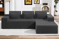 HABUTWAY Sectional Couches for Living Room,No Assembly L Shaped Couch 105" Modular Sectional Sofa Couch with Deep Seat,Cloud Couches Furniture Sets for Apartment,Corduroy (Dark Grey, Right Facing)