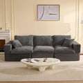106.3” Sectional Couches for Living Room, Set of Cloud Couch, Modular Sectional Sofa, Convertible Sofas Bed, Deep Seat Sofa, Corduroy, Gray