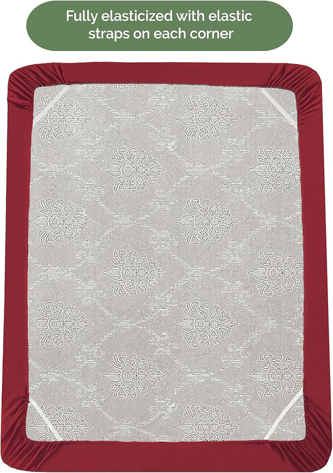 Elegant Comfort 1500 Premium Hotel Quality 18-21 Inches Deep - Extra Deep Pocket Single Fitted Sheet for High Mattress, Luxury and Softest, Smart Pocket - Wrinkle Free, King, Burgundy