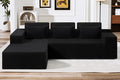 HABUTWAY Sectional Couches for Living Room,No Assembly L Shaped Couch 105" Modular Sectional Sofa Couch with Deep Seat,Cloud Couches Furniture Sets for Apartment,Corduroy (Black, Left Facing)