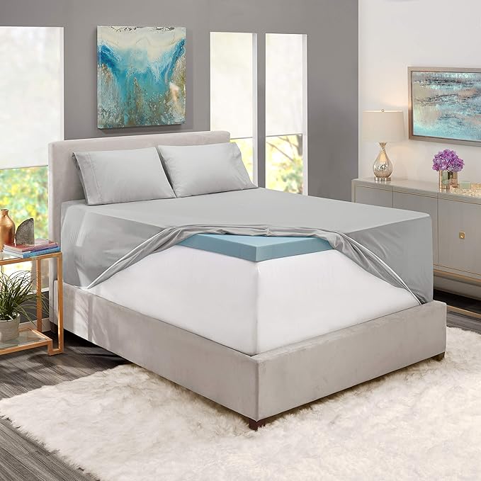 Hearth & Harbor Luxury Soft 6 Piece Bed Sheet Set Extra Deep Pocket Fitted Sheets Fits Mattress up to 21", Double Brushed Bedding, Split King Size, Silver