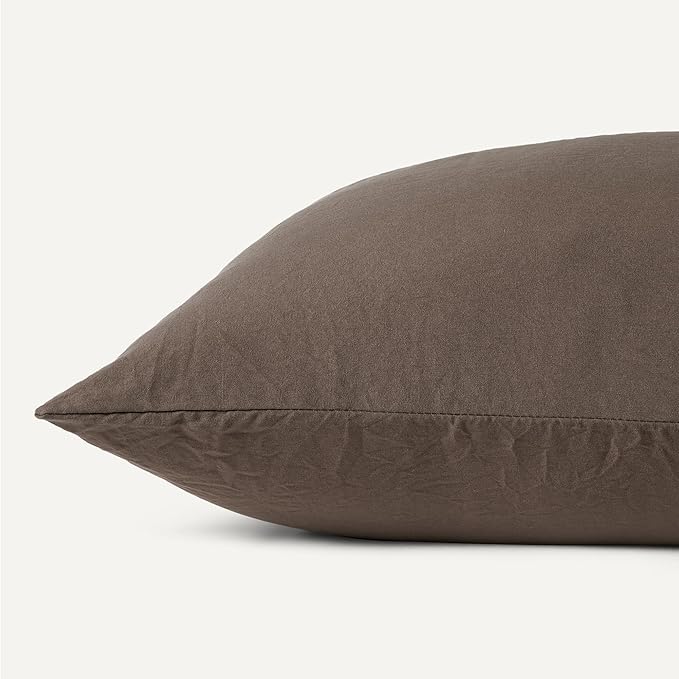 Amazon Basics Queen Bed Sheet, 4-Piece Bedding Set, Double Brushed Microfiber, Ultra Soft, Easy Care, Brown