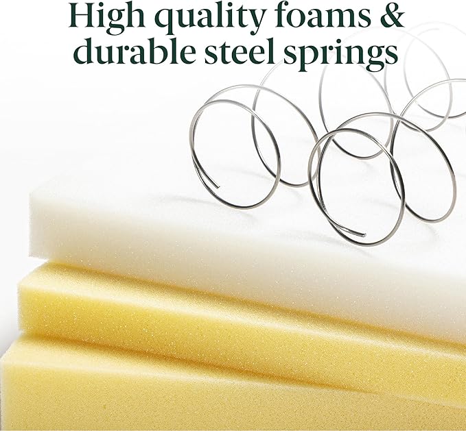 Zinus 10 Inch Foam and Spring Hybrid Mattress [New Version], Twin, Fiberglass Free, Medium Firmness, Durable Support, Certified Safe Foams & Fabric, Mattress in A Box