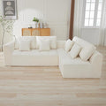 110''Modular Sectional Couches for Living Room, Cloud Boneless Compressed Sofa Right Facing Chaise, Oversized L Shaped 4 Seater Memory Foam Sofa, No Assembly, Chenille Beige
