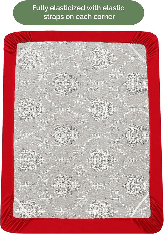 Elegant Comfort 1500 Premium Hotel Quality 18-21 Inches Deep - Extra Deep Pocket Single Fitted Sheet for High Mattress, Luxury and Softest, Smart Pocket - Wrinkle Free, Queen, Red