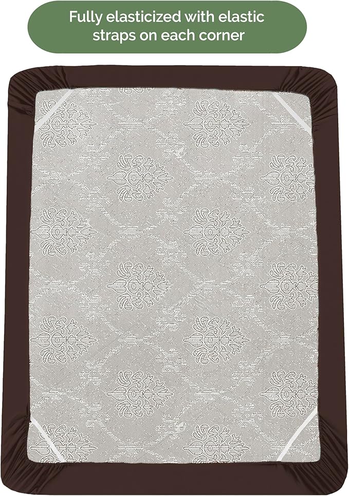 Elegant Comfort 1500 Premium Hotel Quality 18-21 Inches Deep - Extra Deep Pocket Single Fitted Sheet for High Mattress, Luxury and Softest, Smart Pocket - Wrinkle Free, Full, Chocolate Brown