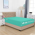 Elegant Comfort 1500 Premium Hotel Quality 18-21 Inches Deep - Extra Deep Pocket Single Fitted Sheet for High Mattress, Luxury and Softest, Smart Pocket - Wrinkle Free, King, Paradise Teal