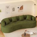 107" Curved Sofa for Living Room, Modern Chenille Cloud Couch Sofa, Luxury Plush Extra Deep 4-Seater Oversized Boucle Couch for Small Spaces, Apartment‌, No Assembly Required, Green