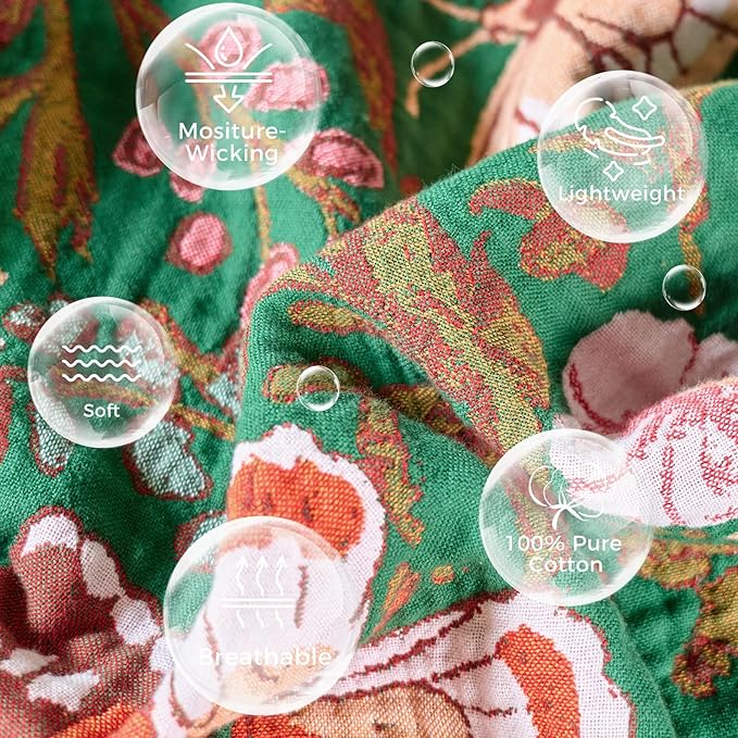 LUTBM Boho Throw Blanket for Couch Sofa Chair Cotton Spring Blankets for Bedroom Living Room All Season Lightweight Reversible Butterflies Embroidery Throws 50"x60"