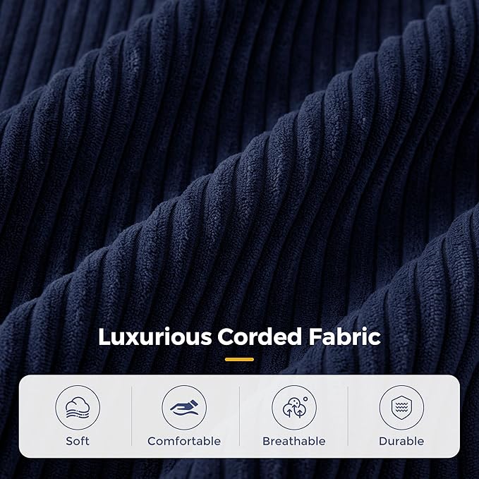 MAXYOYO Modular Sectional Sofa Couch, Foldable U Shaped Cloud Couch with Pillows, Tufted 7-Seat Boneless Sleeper Lounger Floor Sofa Bed for Living Room, No Assembly Required, Navy