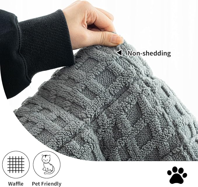 Dog Couch Cover, Couch Cover for Dogs Washable, Funny Fuzzy Plush Sofa Covers, Non Slip Dog Covers for Couches and Sofas, Sofa Pad Furniture Protector for L Shaped(Dark Grey, 27.6"x 82.7")
