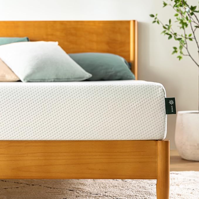 Zinus 8 Inch King Green Tea Memory Foam Mattress [New Version], Fiberglass Free, Medium Firm Feel, Zoned Pressure Relief, Certified Safe Foams & Fabric, Mattress in A Box