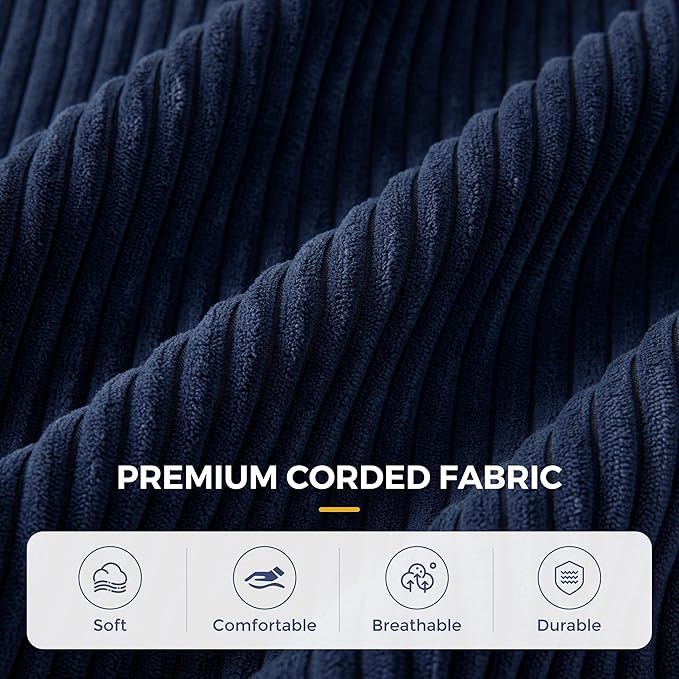 MAXYOYO Modular Sectional Sofa Couch, Foldable U Shaped Cloud Couch with Pillows, Tufted 6-Seat Boneless Sleeper Lounger Floor Sofa Bed for Living Room, No Assembly Required, Navy