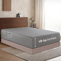 Elegant Comfort 1500 Premium Hotel Quality 18-24 Inches Deep - Extra Deep Pocket Single Fitted Sheet for High Mattress, Luxury and Softest, Smart Pocket - Wrinkle Free, Queen, Gray
