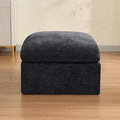 33.5'' Cloud Ottoman for Modular Sofa, Comfy Chenille Upholstered Footrest with Memory Foam, Fully Compressed Packaging, Oversized Ottoman Bench for Living Room or Small Space, Dark