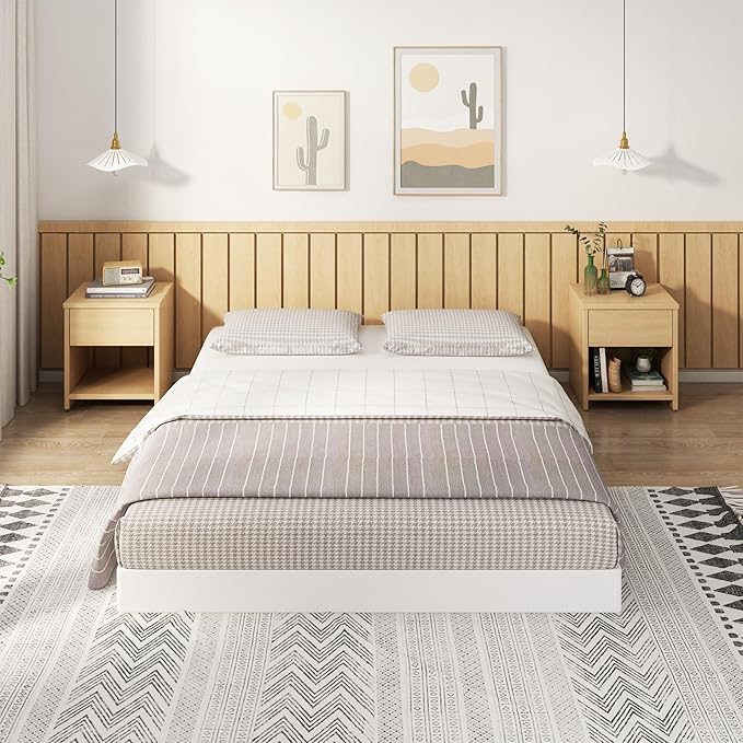 EMODA 5 Inch Full XL Box Spring, 3000 LBS Heavy Duty Metal XL Full Mattress Foundation with Fabric Cover, Easy Assembly, Black