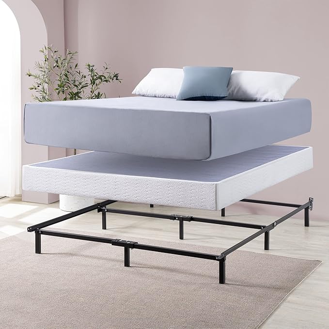 Zinus Michelle Compack 6-Leg Support Bed Frame, for Box Spring and Mattress Set, Twin, Black (AZ-SBF-07T)