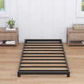 Nailsong 4 Inch Twin XL Bed Frames Low Profile, XL Twin Bed Frame No Box Spring Needed, Heavy Duty Metal, Easy Assembly, Black