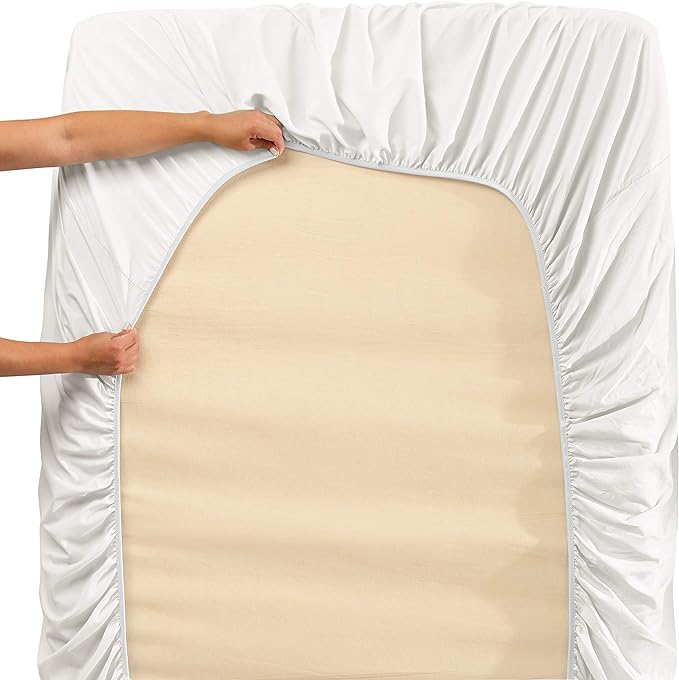 Hearth & Harbor Extra Deep Pocket Sheets - Fits Mattress 18-24 Inches Deep - Extra Deep Pocket Full Size Sets - 6 Piece Full Size - Full - White