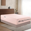Elegant Comfort 1500 Premium Hotel Quality 18-24 Inches Deep - Extra Deep Pocket Single Fitted Sheet for High Mattress, Luxury and Softest, Smart Pocket - Wrinkle Free, Twin/Twin XL, Blush Pink