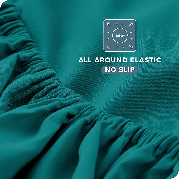 Bare Home Twin XL Sheet Set - 1800 Ultra-Soft Microfiber Twin Extra Long Bed Sheets - Double Brushed - Deep Pockets - Easy Fit - 3 Piece Set - Bedding Sheets & Pillowcases (Twin XL, Emerald)