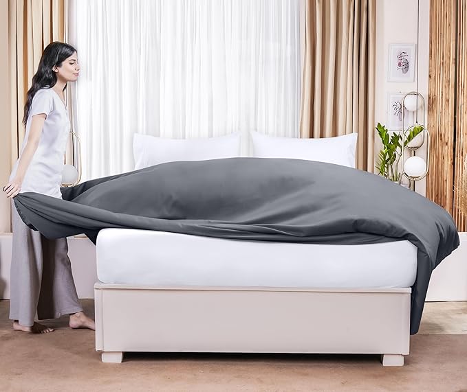 Utopia Bedding Flat Sheets - Pack of 6 - Soft Brushed Microfiber Fabric - Shrinkage & Fade Resistant Top Sheets - Easy Care (California King, Grey)