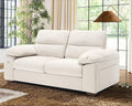 WorthFurni Sofas for Living Room, Chenille Pillow-Armrest Loveseat Couch Set, Small Sofa, 3 Seater Sofa, USB Charging, Removable Sofa Cover, Solid Wood Frame, Easy to Install (71.5 inch, Beige)