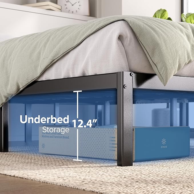 Zinus 14 Inch Elias Metal Platform Bed Frame, Steel Support, No Box Spring Needed, Easy Assembly, Full