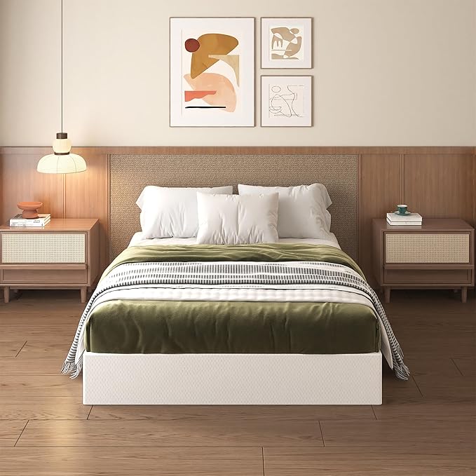 Lutown-Teen 10 Inch Full Size Box Spring High Profile, Heavy Duty Metal Box Spring Full Bed Base with Fabric Cover, Mattress Foundation, Noise Free, Easy Assembly