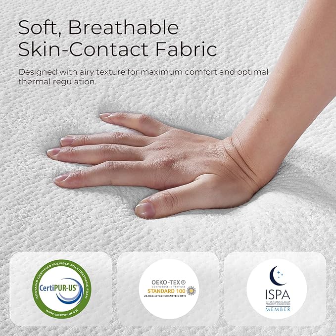 Sweetnight 4-Inch Tri-Fold Memory Foam Mattress, Twin XL Foldable Mattress with Washable Cover, Medium-Firm Feel, Non-Slip Bottom, Ideal for RV Travel, Camping, Guest Room, Floor Use(U.S. Standard)
