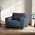 Amada 40" Oversized Accent Sofa Chair, Modern Armchair with Deep Seat, Comfy Upholstered Large Reading Chair with Removable Washable Covers for Living Room & Bedroom Office, Blue