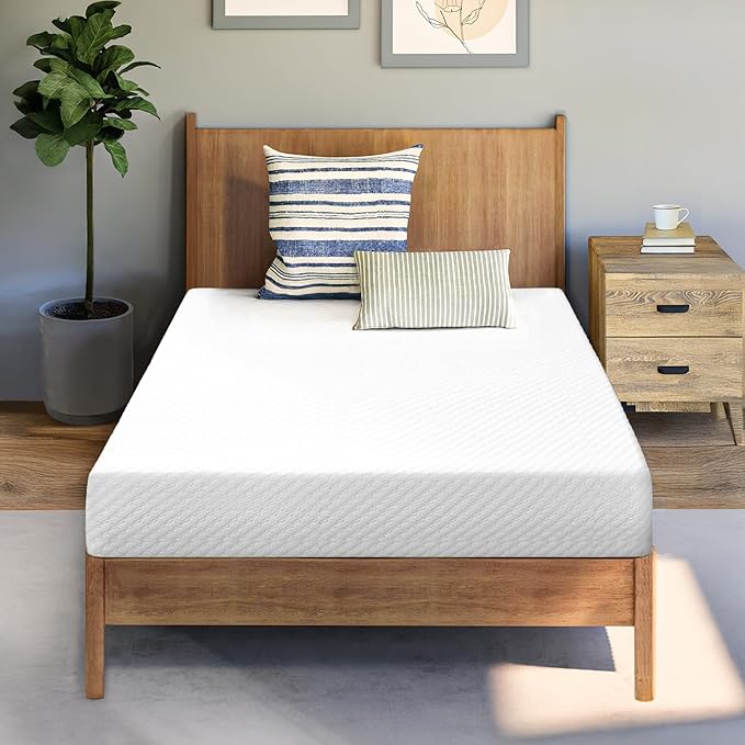 Neo Sleep 5 Inch Twin Cooling Gel Memory Foam Mattress for Cool Sleep Medium Firm Pressure Relief CertiPUR-US Certified Foam, Comfort & Supportive Mattress in a Box No Fiberglass (Twin, 5 in)