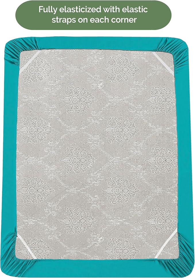 Elegant Comfort 1500 Premium Hotel Quality 18-21 Inches Deep - Extra Deep Pocket Single Fitted Sheet for High Mattress, Luxury and Softest, Smart Pocket - Wrinkle Free, Full, Turquoise