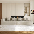147" Oversized Sectional Sofa for Living Room, Large Modern Chenille Curved Cloud Couch, Luxury Plush 6-Seater Extra Deep Seat Boucle Boneless Couch, No Assembly Required, Light Brown