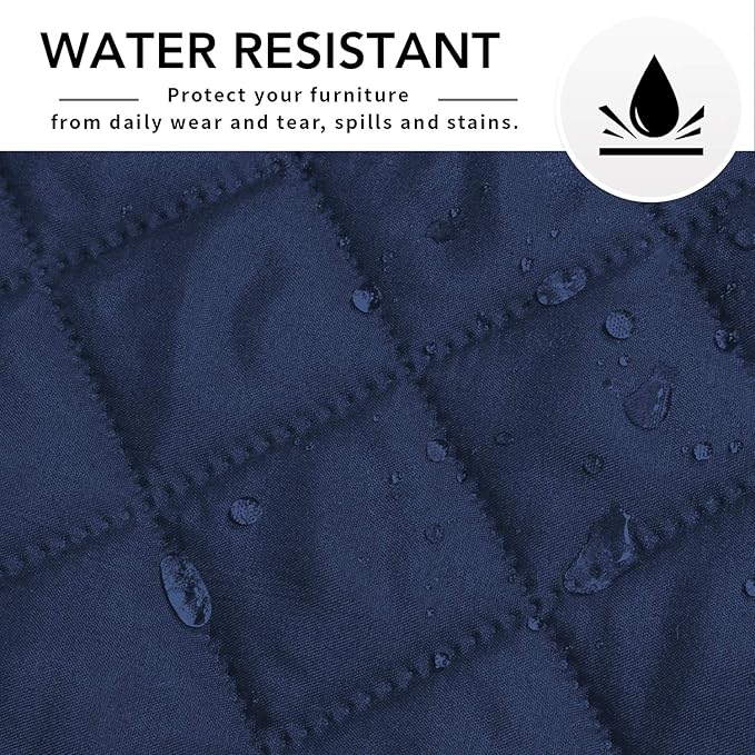 Easy-Going Sectional Couch Covers for Dogs L Shape Sofa Cover Reversible Sofa Slipcover Chaise Lounge Cover Furniture Protector Cover for Pets Dog Cat (42 x 68 inches, Navy/Navy)