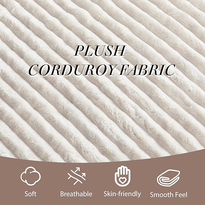 Shintenchi 105" Modular Sectional Sofa, Boneless L Shaped Couch with Deep Seat, Cloud Foam Couch with Oversized Chaise, Plush Corduroy Sofa No Assembly Needed for Living Room, Beige
