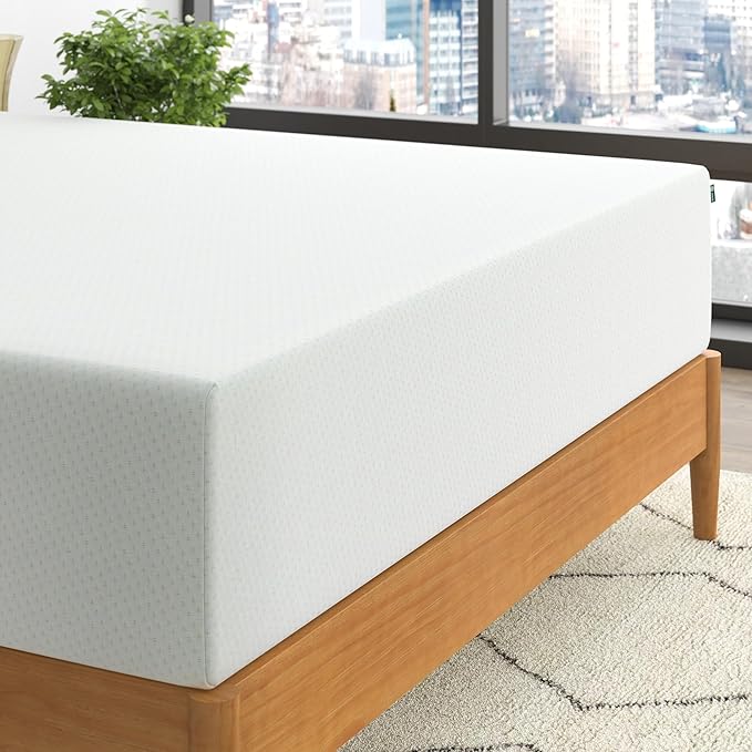 ZINUS Memory Foam 12 Inch Green Tea Mattress, King, White