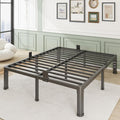 Firpeesy 14 Inch King Bed Frame with Rounded Corner and Headboard Hole Mattress Retainers 3500 lbs Heavy Duty Support Metal Platform Bed Frame Noise Free No Box Spring Needed Easy Assembly