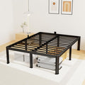 12 Inch Full Bed Frame, Metal Platform Bed Frame with Round Corner Legs, 3500 lbs Heavy Duty Steel Slats Support, No Box Spring Needed, Noise Free, Easy Assembly, Black