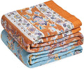 LUTBM Boho Throw Blanket for Bed Cotton Spring Blankets for Bedroom Living Room Twin All Season Lightweight Floral Embroidery Quilt for Couch Sofa Chair 60"x80" Home Decor