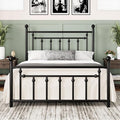Allewie 14 Inch Full Size Metal Platform Bed Frame with Victorian Vintage Headboard and Footboard/Mattress Foundation/Under Bed Storage/No Box Spring Needed/Easy Assembly/Noise Free/Black