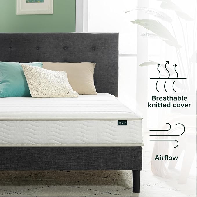 Zinus Narrow Twin Mattress (30” Wide x 75” Long), 6 Inch Foam & Spring Hybrid Mattress for Bunk Beds, Trundles, RVs & Compact Spaces, Medium Firm Feel, CertiPUR-US Certified