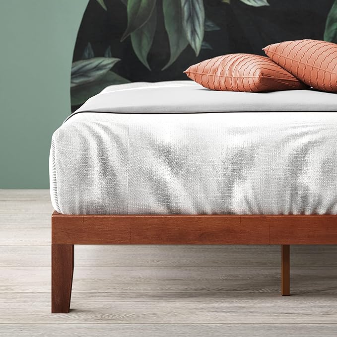 Zinus Wen Wood Platform Bed Frame/Solid Wood Foundation/Wood Slat Support/No Box Spring Needed/Easy Assembly, Full