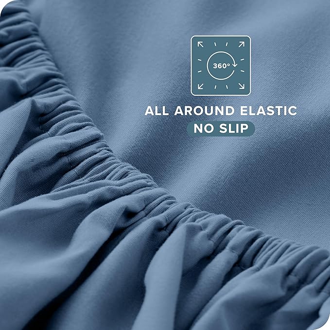 Bare Home King Sheet Set - 1800 Ultra-Soft Microfiber King Bed Sheets - Double Brushed - Deep Pockets - Easy Fit - 4 Piece Set - Bedding Sheets & Pillowcases (King, Coronet Blue)