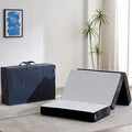 Odorless Foldable Mattress Twin Size 75" x 38" x 6", 6 Inch Medium Firm Folding Foam Mattress with Storage Bag, Fiberglass Free Trifold Memory Foam Mattress for RV, Guest Bed