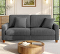 70.2" Couches for Living Room, Comfy Grey Couch 7.1" Extra Thick Cushion, Sofas for Living Room Tool-Free Setup, Loveseat Sofa 705lbs Support, Corduroy Couch for Bedroom, Apartment, Office
